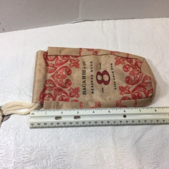 NEW 4 Bacardi Reserva Ocho Rum Drawstring Promo Liquor Bags 4x8 Collectors - Picture 7 of 8